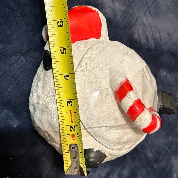Vintage Ceramic Santa Cookie Bowl Head Sticking Out Christmas And Candy Cane - Picture 5 of 11